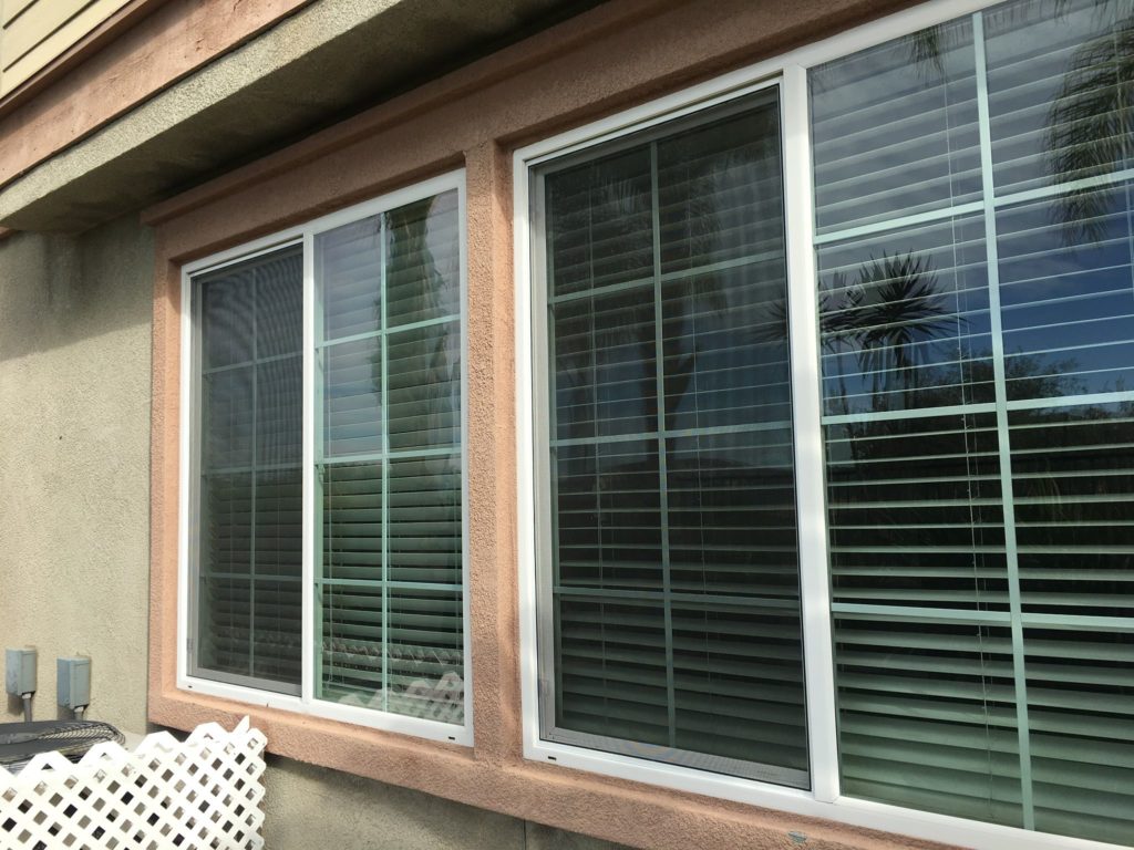 White Window Screen Installation — Temecula, CA