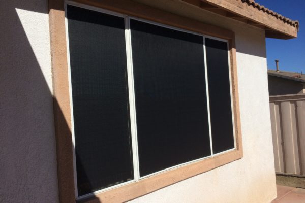 Suntex solar screens installed in Menifee 11/7/14