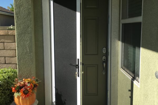 White Guarda premium security screen door installed in Ryland Oasis, Menifee 11/17/16 - 2